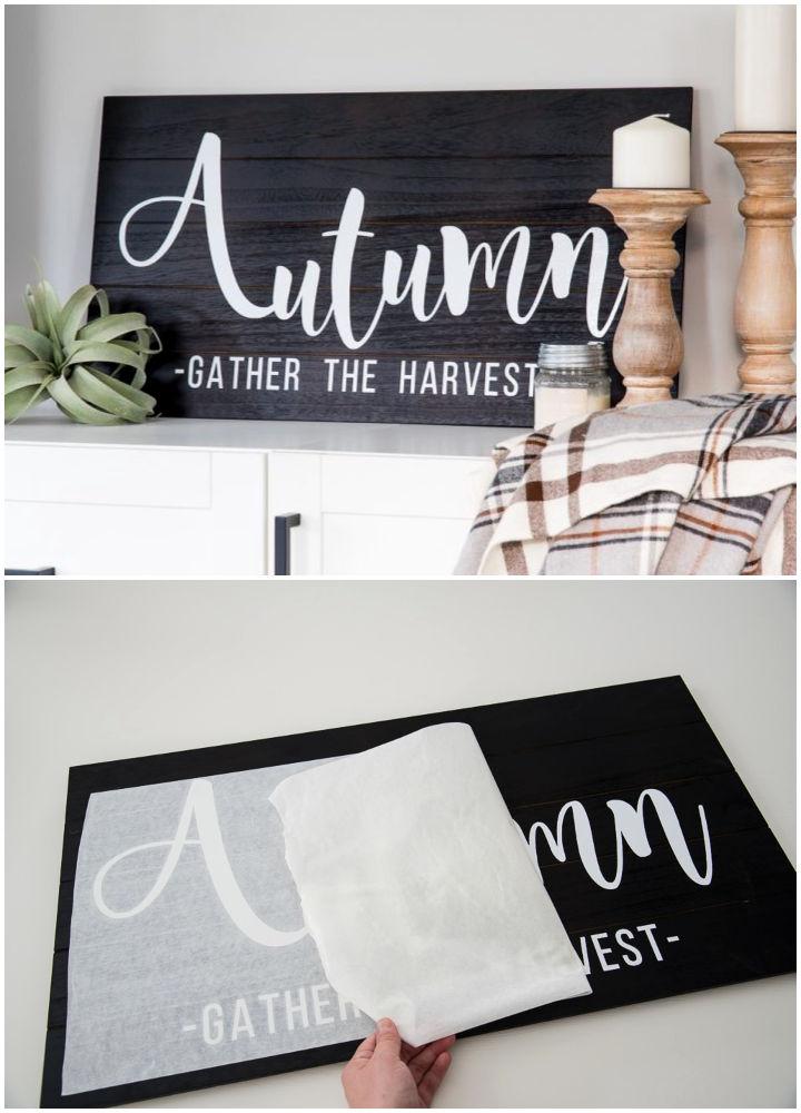 Cool DIY Wooden Autumn Sign