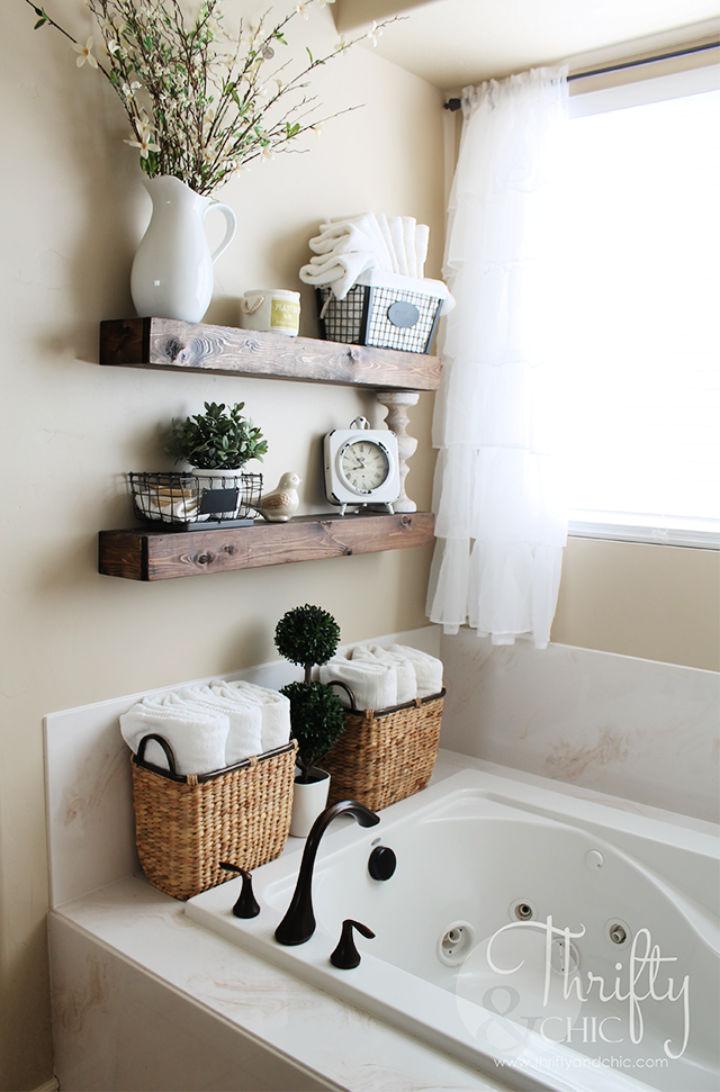 How to Make Bathroom Floating Shelves