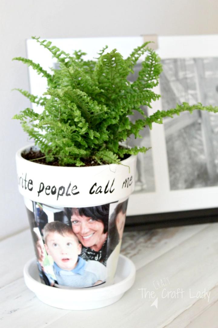 DIY Clay Pot Photo Gift 