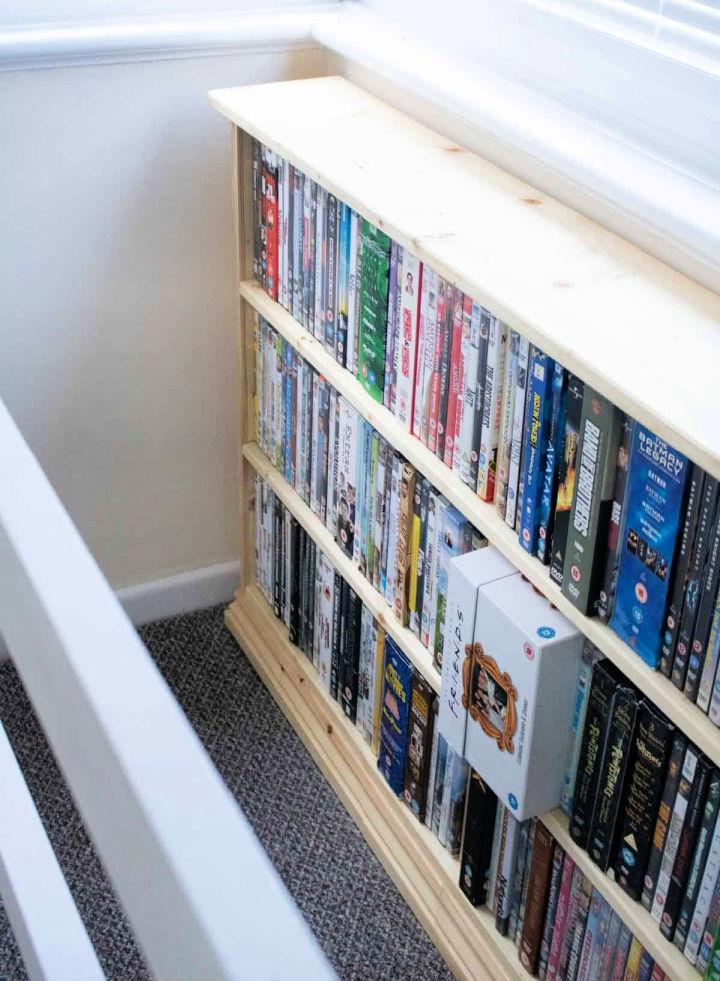 Custom DVD Storage Pine Shelf