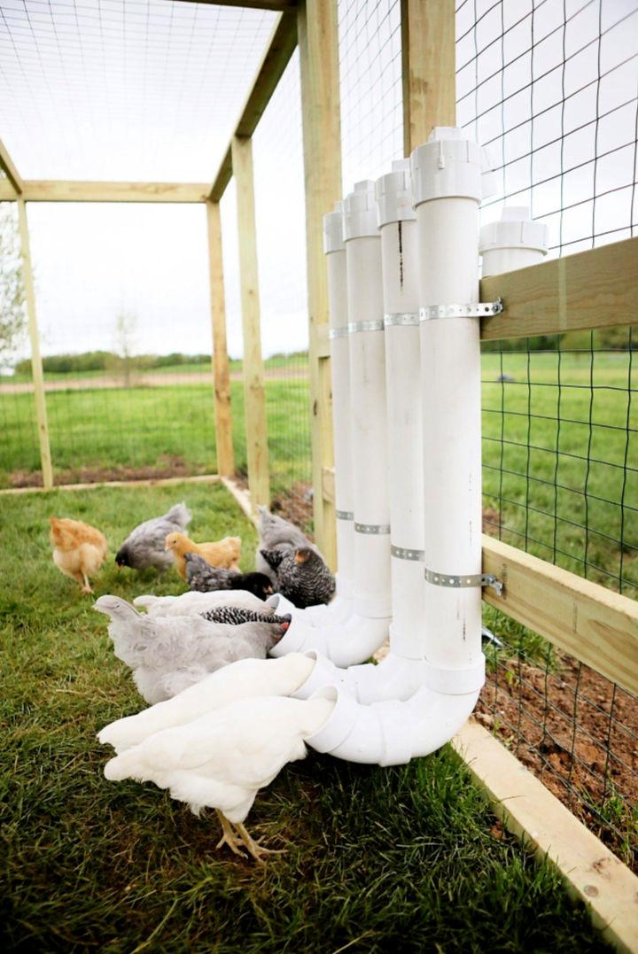 Cheap DIY PVC Pipe Chicken Feeders