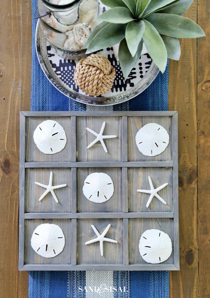 DIY Coastal Tic Tac Toe