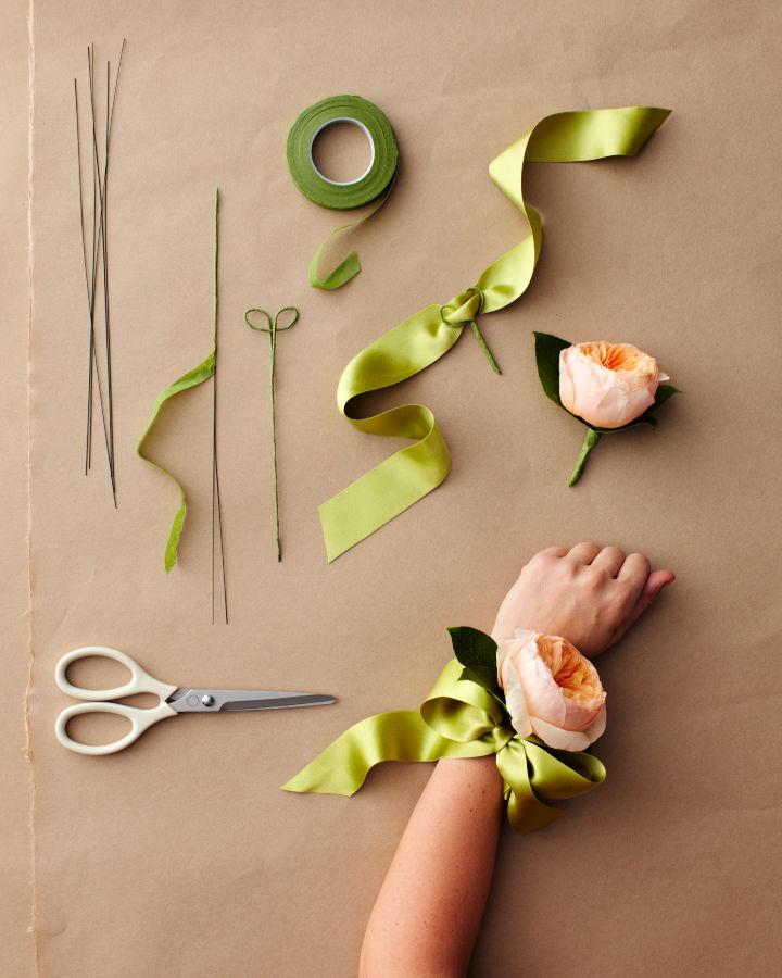 DIY Corsage Bracelet at Home