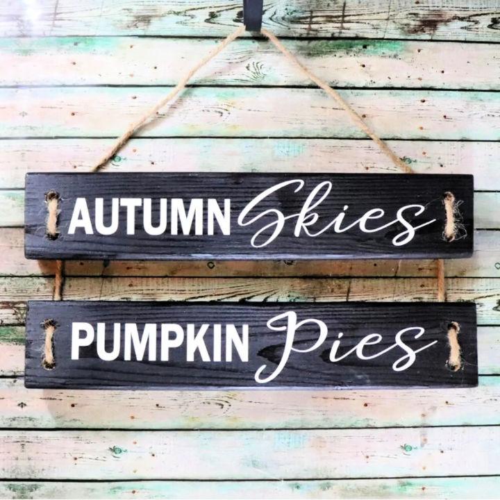 DIY Fall Wood Sign with Vinyl