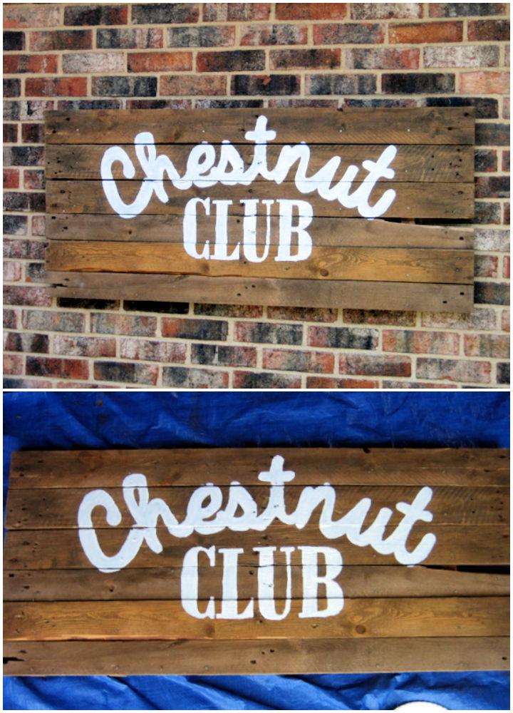 Inexpensive DIY Pallet Wood Sign