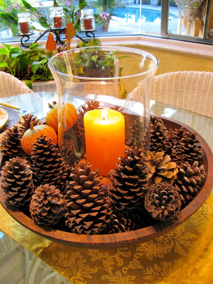 DIY Pinecone Centerpiece