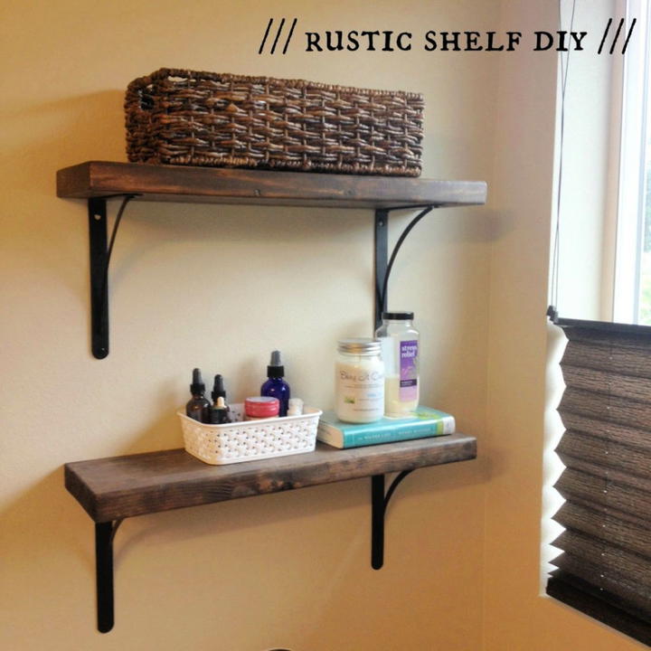 Dad Dominic’s Rustic Bathroom Floating Shelf