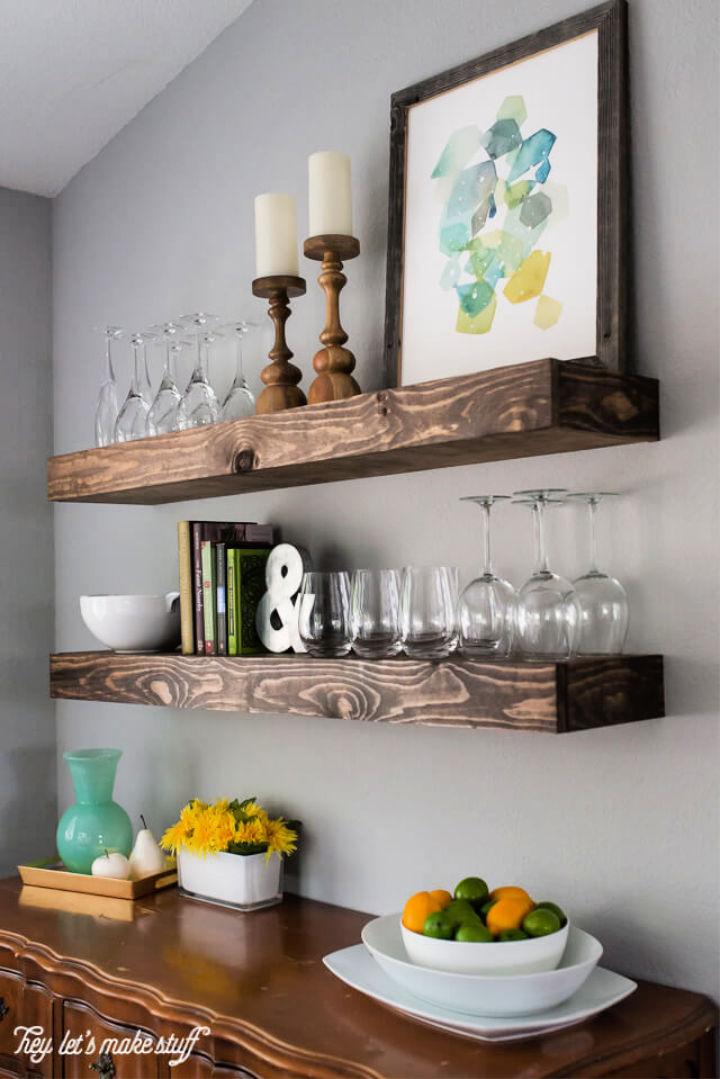 Dining Room Storage With Floating Shelves
