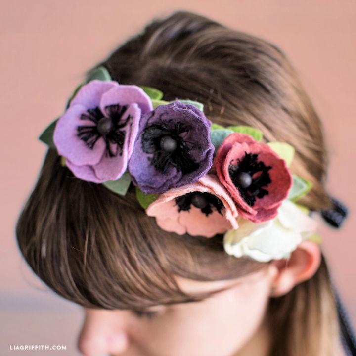 DIY Felt Flower Crown 