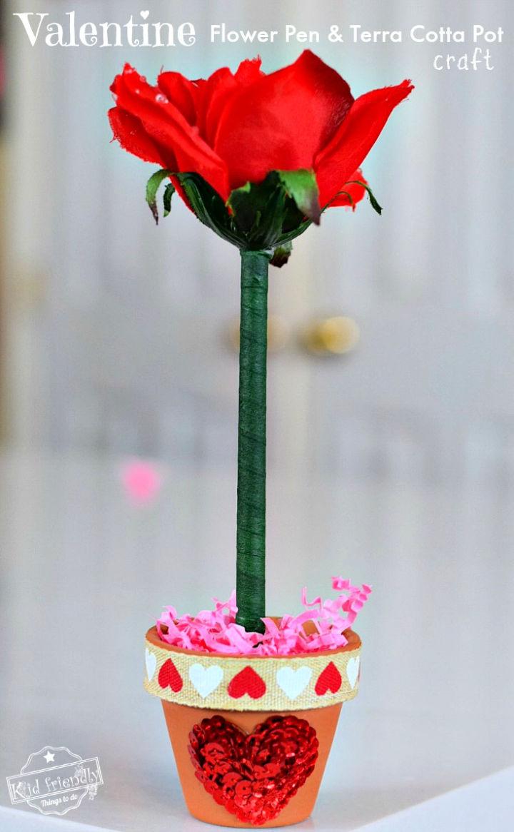 Flower Pen and Terra Cotta Pot Craft