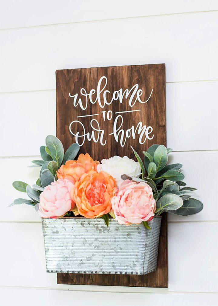 Building a Wooden Welcome Sign for the Front Door