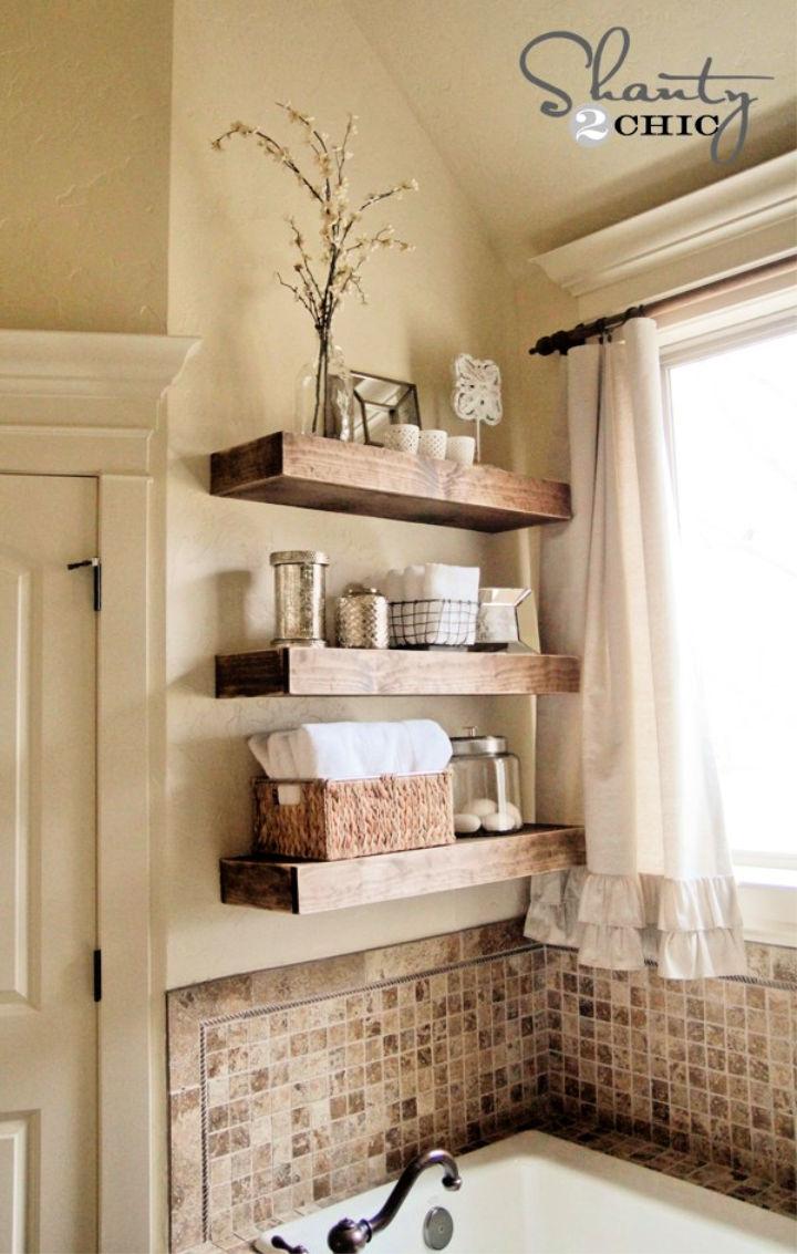 Handmade Bathroom Floating Shelf