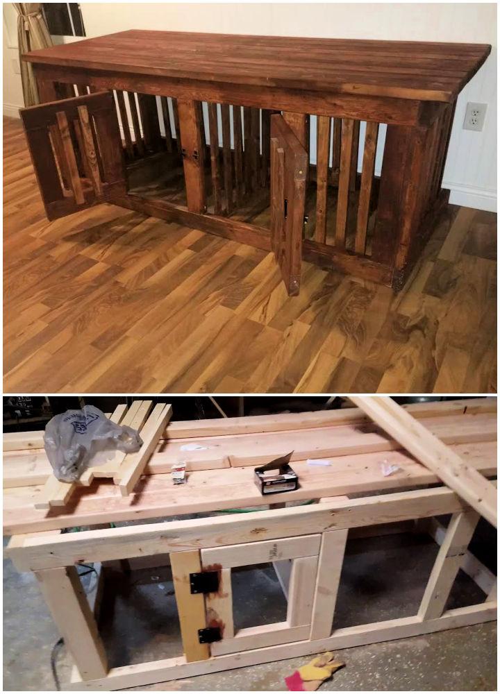 Handmade Dual Dog Kennel Crate