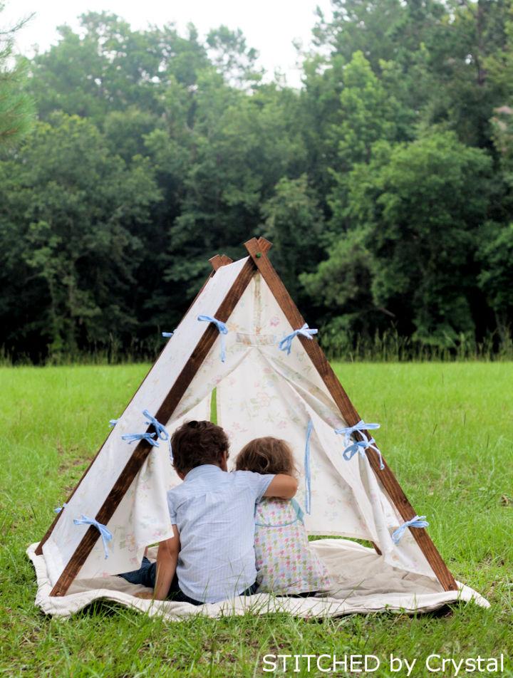 Homemade Collapsable Frame Play Tent 