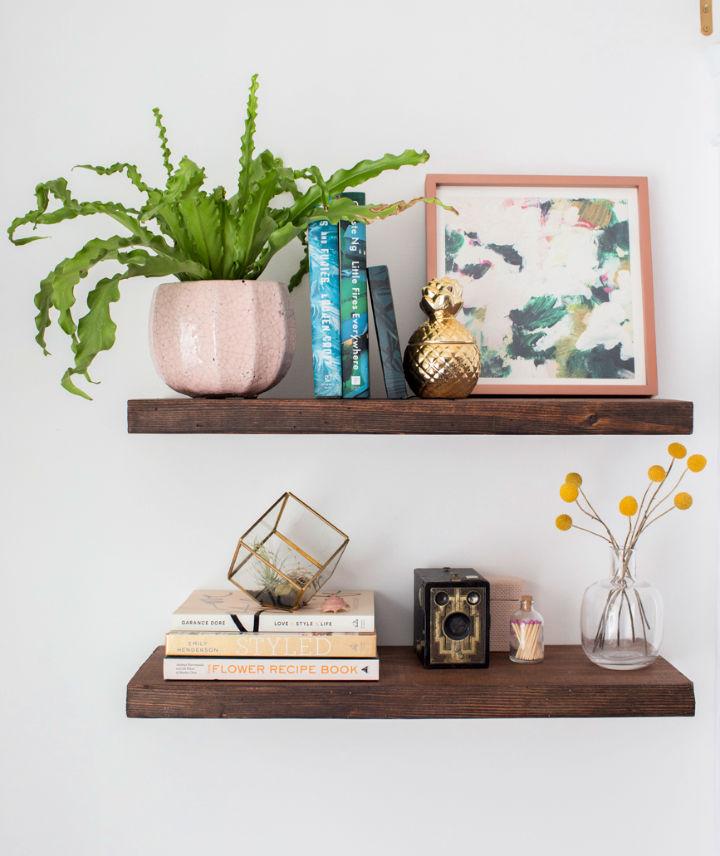 Make Your Own Floating Wall Shelves