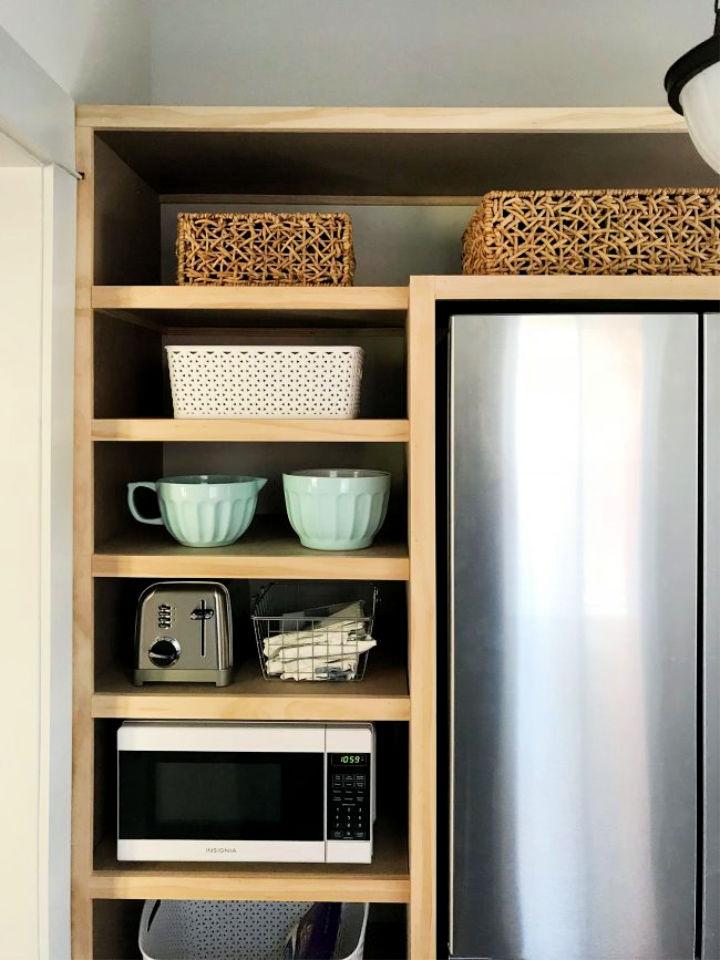 How to Make Built in Pantry Shelves