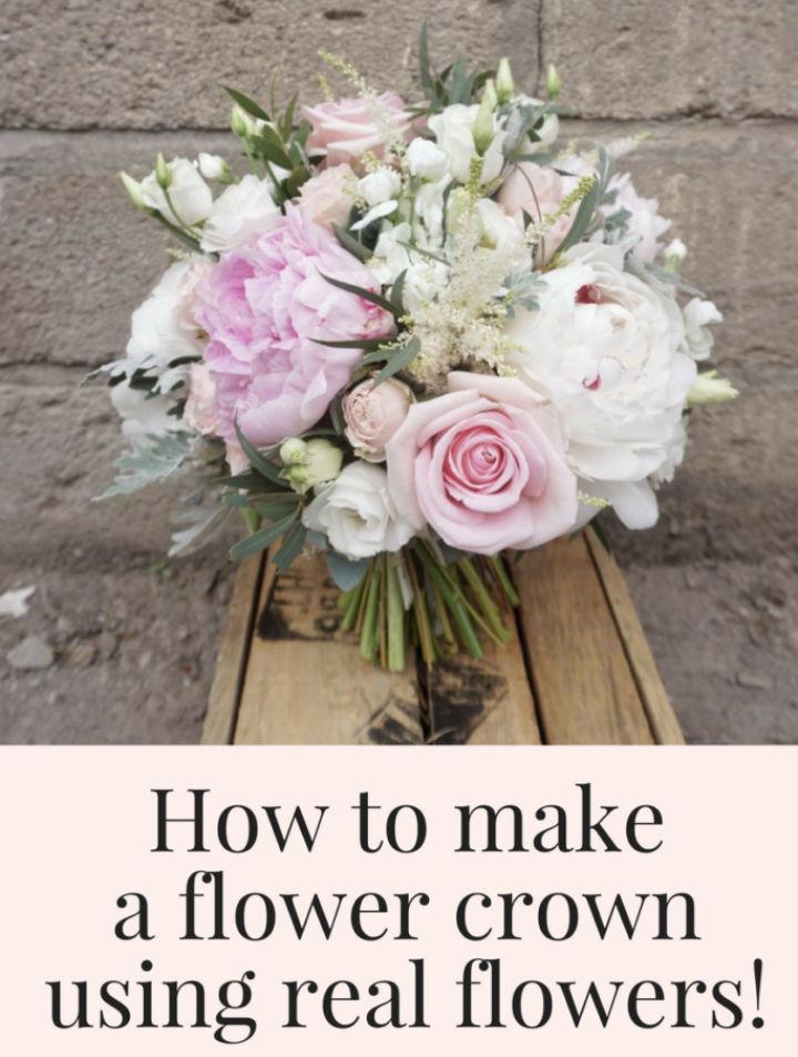 DIY Flower Crown With Real Flowers
