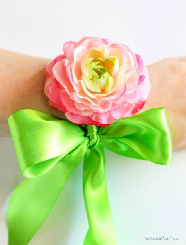  Silk Floral Wrist Corsage Tutorial