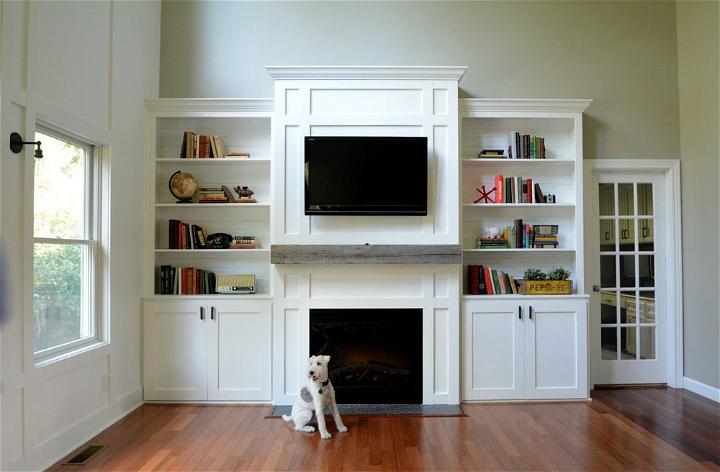 Make Living Room Built-in Shelves