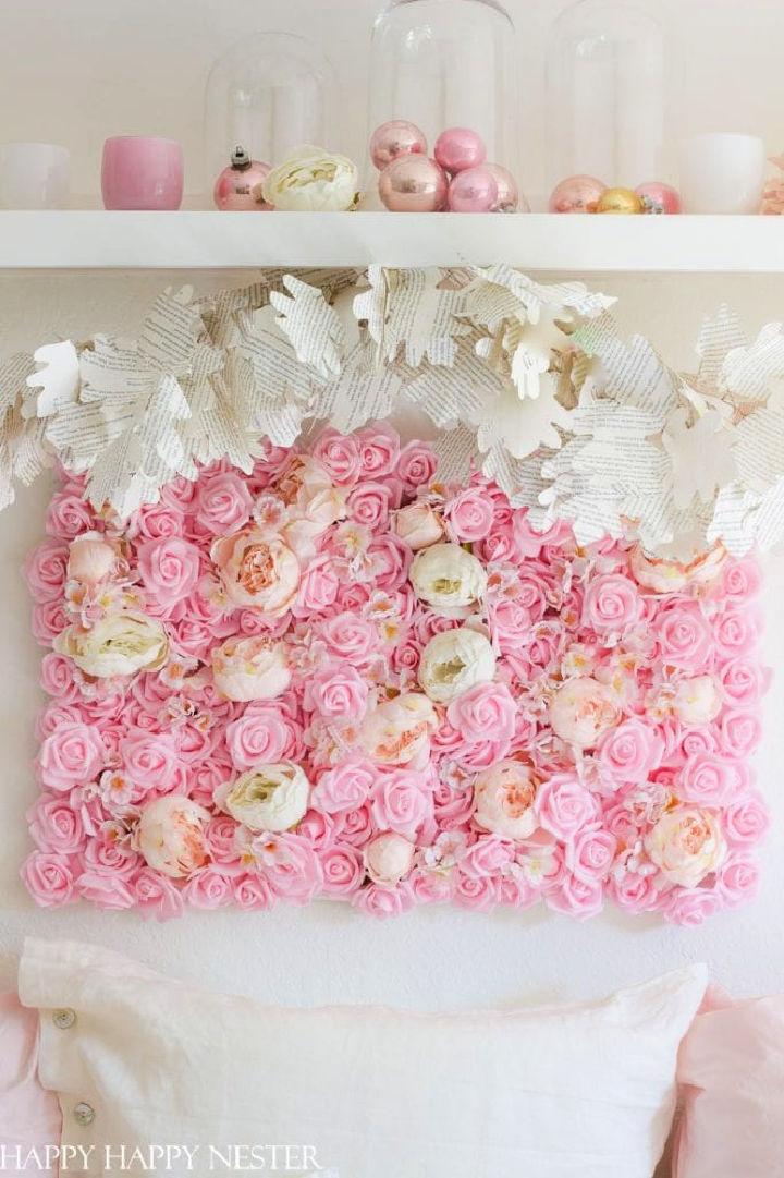 Make Flower Wall Hanging for the Bedroom