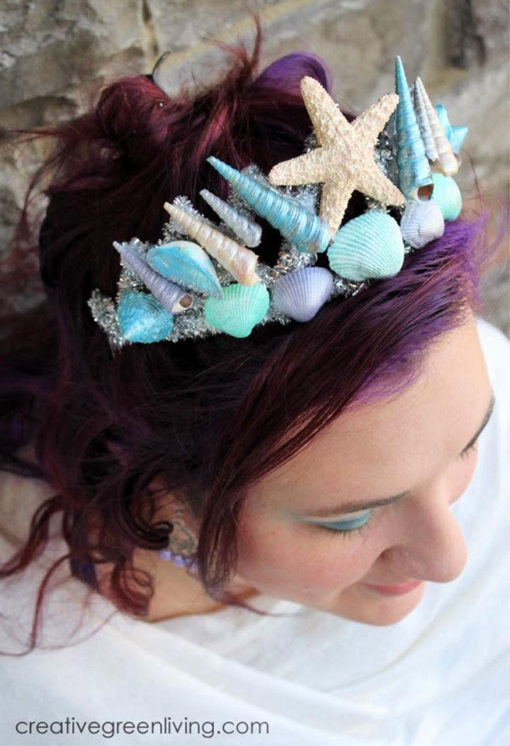 Making a Mermaid Crown With Seashells