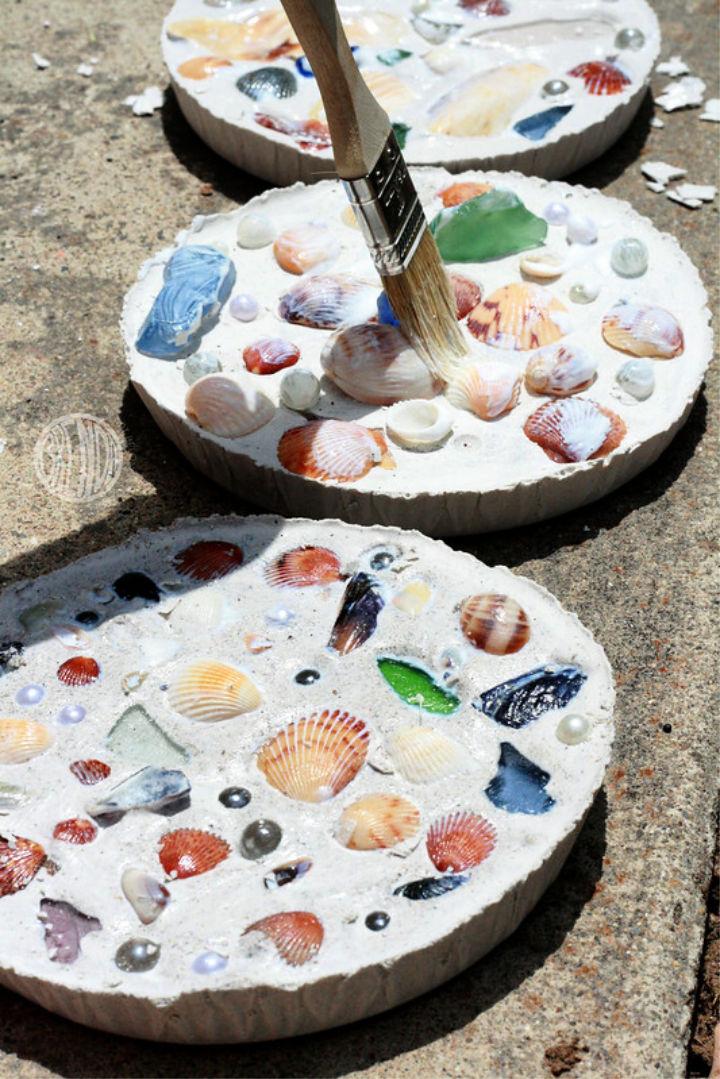 DIY Sea Shell Mosaics