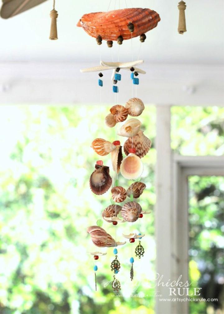 DIY Seashell and Bead Wind Chime