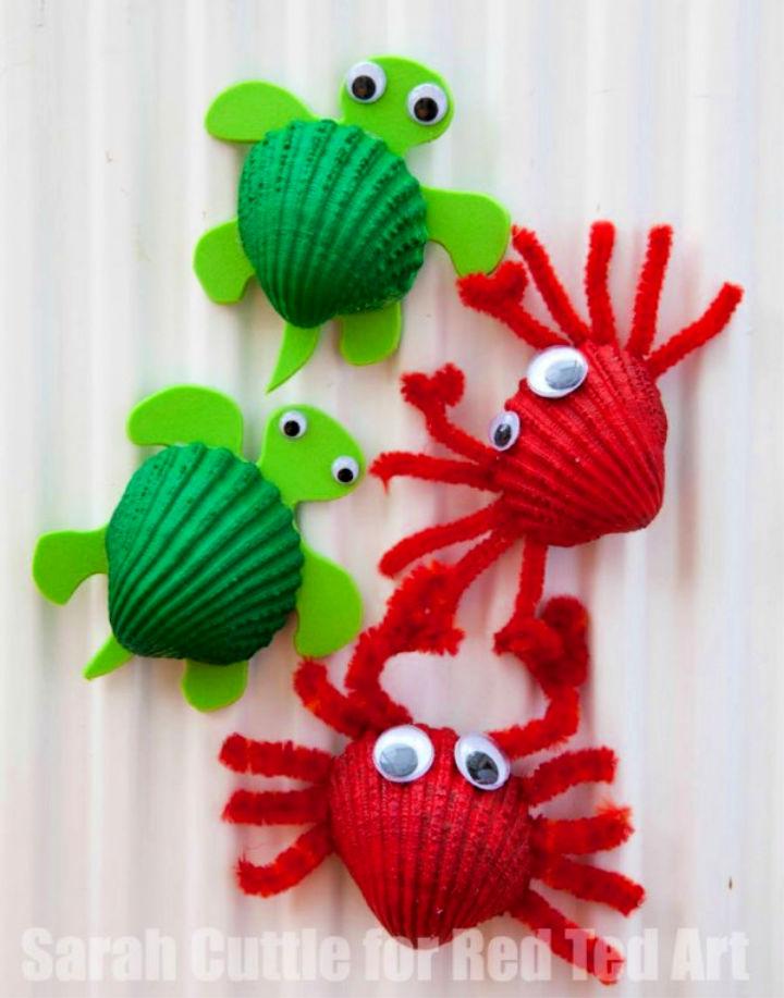 Easy Seashell Crab Craft