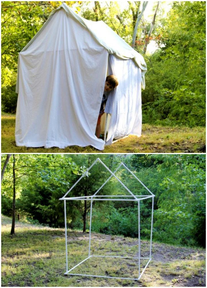 DIY Small Tent Using PVC Pipes