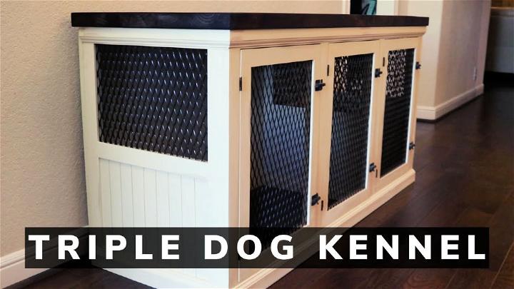 Triple Dog Kennel With Removable Dividers