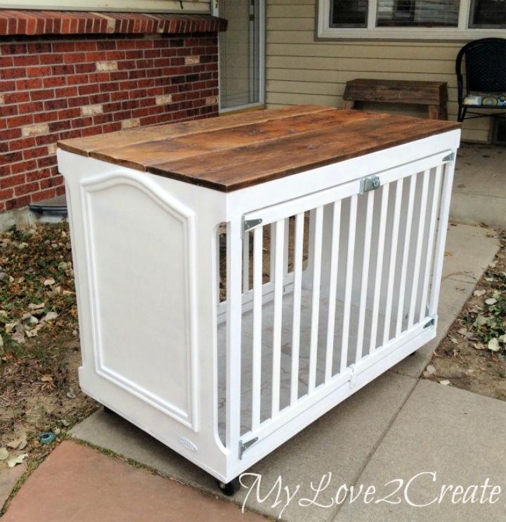 Turn an Old Crib Into Dog Cage