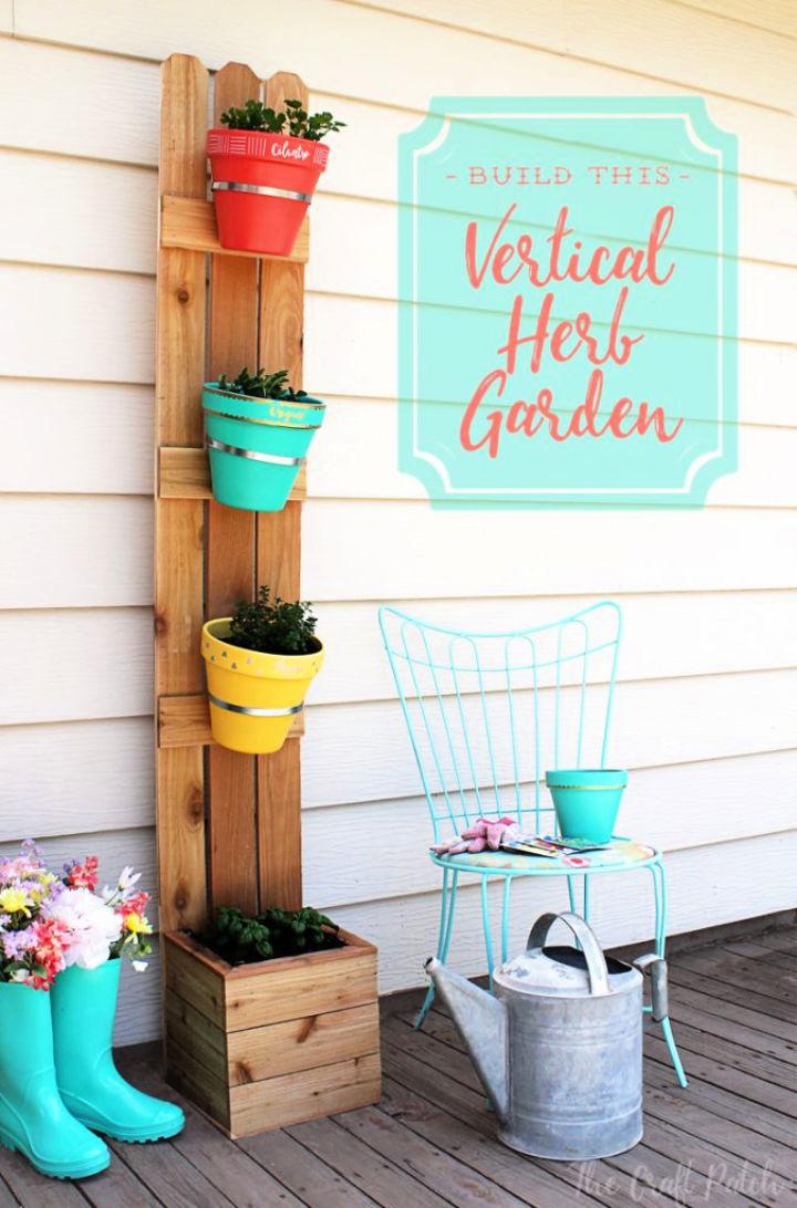DIY Vertical Planter from Clay Pots