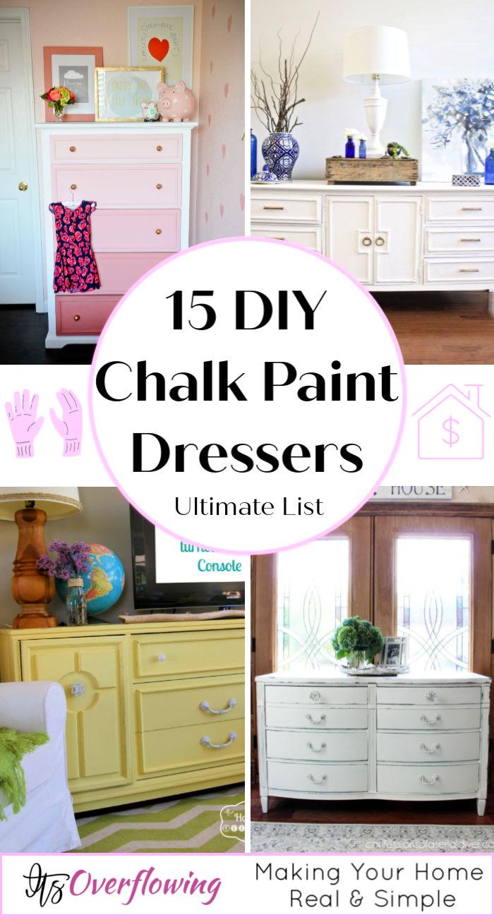15 DIY Chalk Paint Dresser Ideas - How to Chalk Paint a Dresser - diy chalk painting furniture