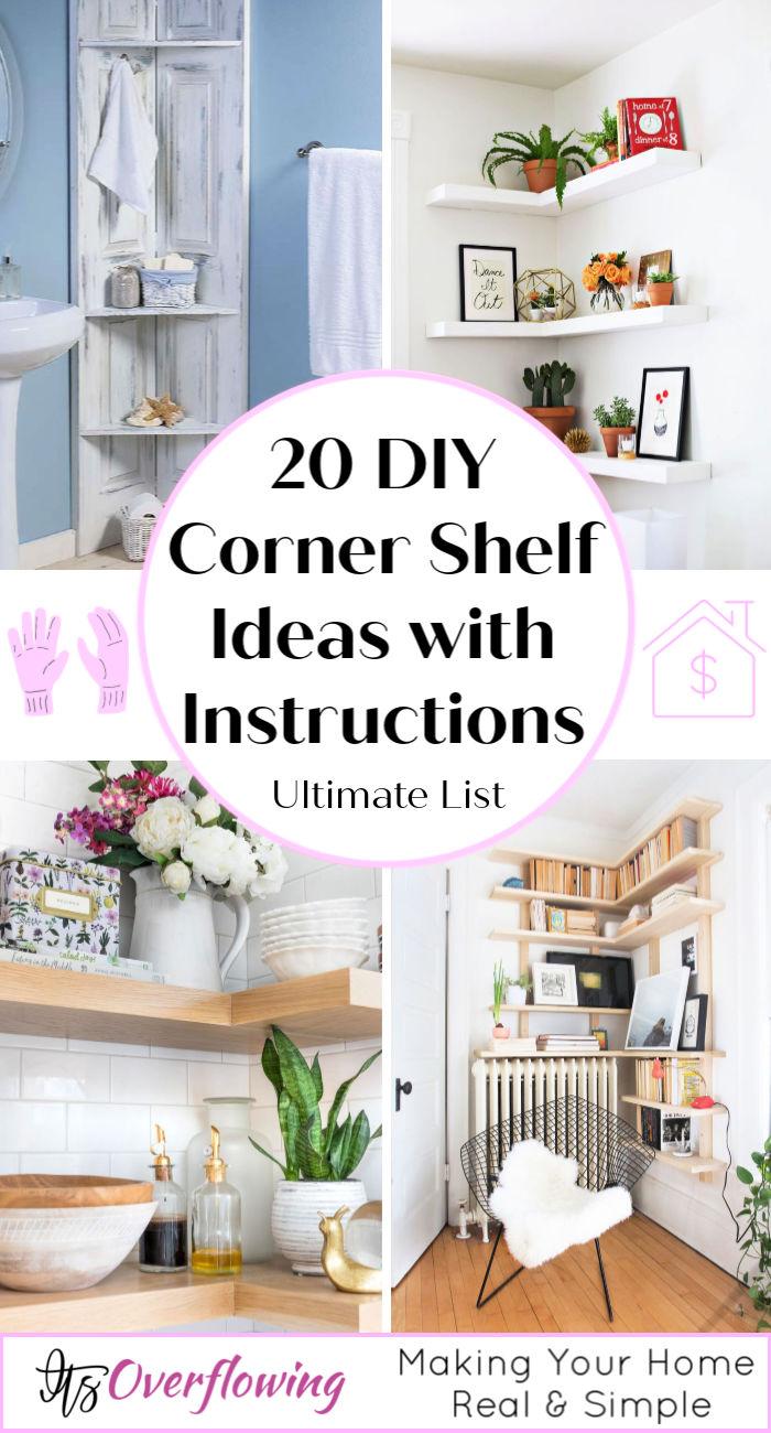 20 DIY Corner Shelf Ideas with Instructions and Free Plans