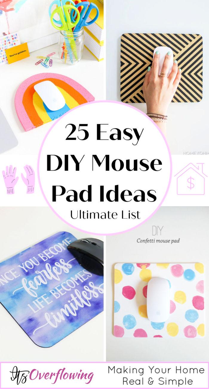 25 Easy To Make DIY Mouse Pad Ideas - homemade mouse pad