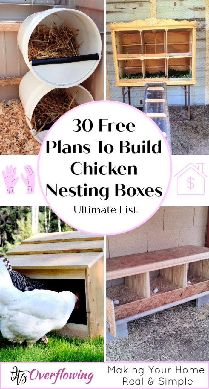 30 Free Plans To Build Chicken Nesting Boxes