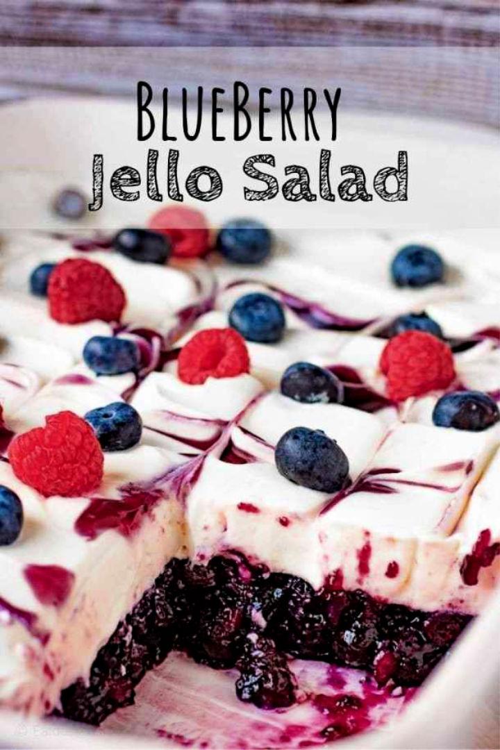 4th Of July Blueberry Jello Salad