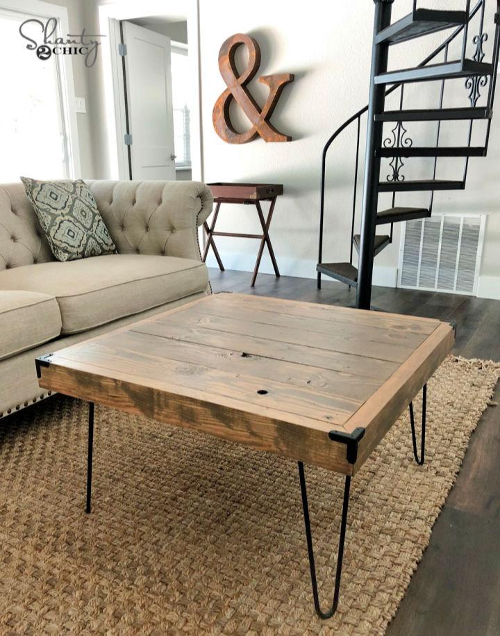 50 Square Hairpin Leg Coffee Table