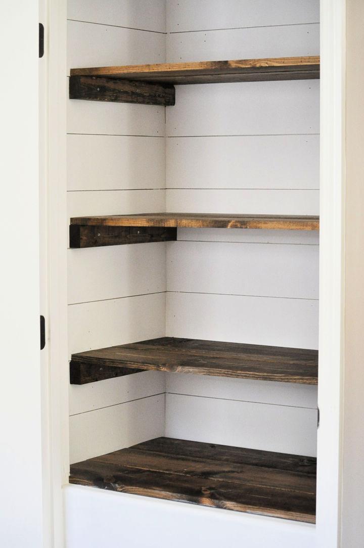 Beautiful DIY Farmhouse Style Pantry Shelves