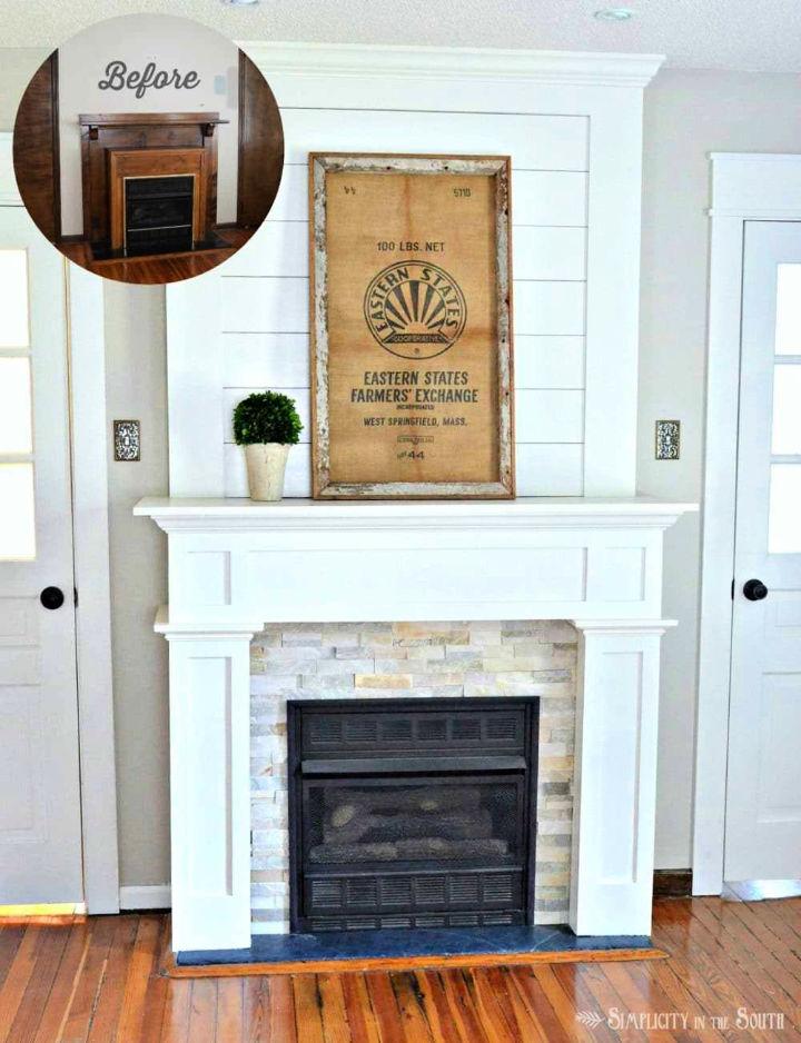 Budget Shiplap Fireplace Surround