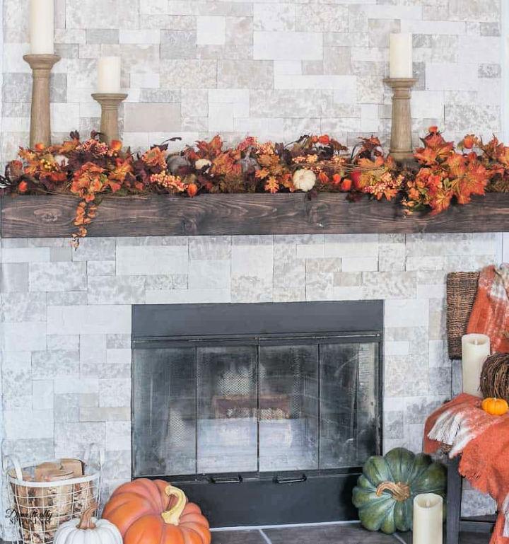 Creates a mantel of sorts, for those of us that don't have a fireplace.  Creative Ways…