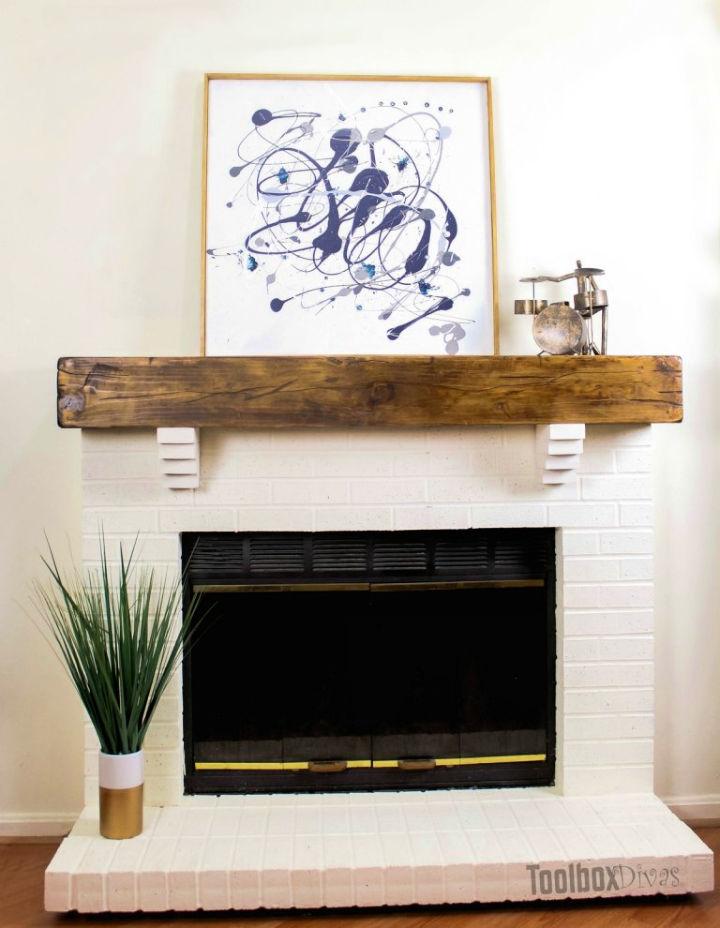 Build a Rustic Faux Beam Mantel