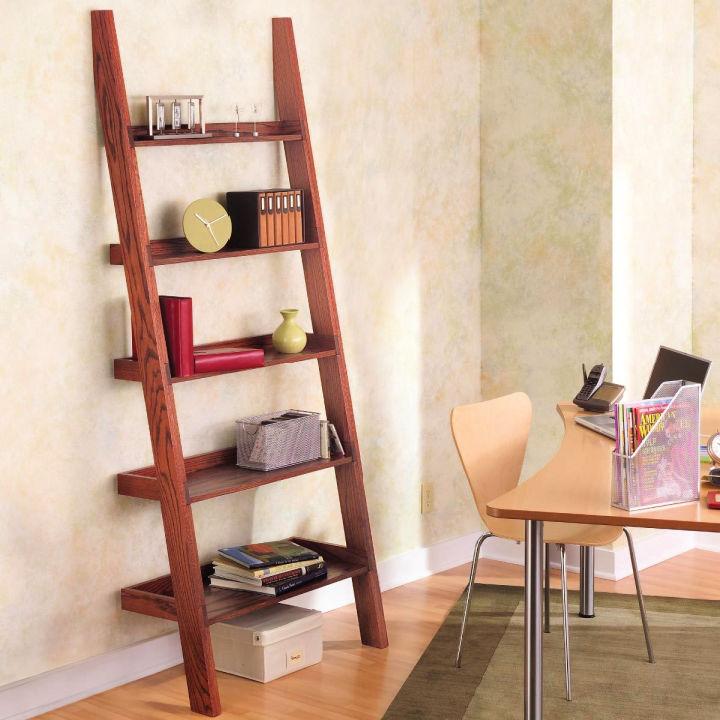 Build a Sturdy Leaning Ladder Shelf