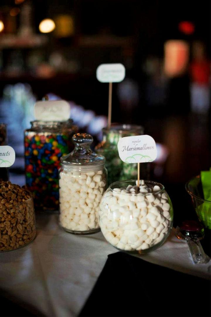 Easy Candy Bar Setup