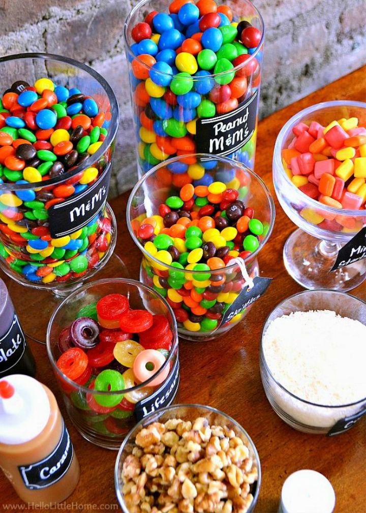 Candy Covered Ice Cream Sundae Bar