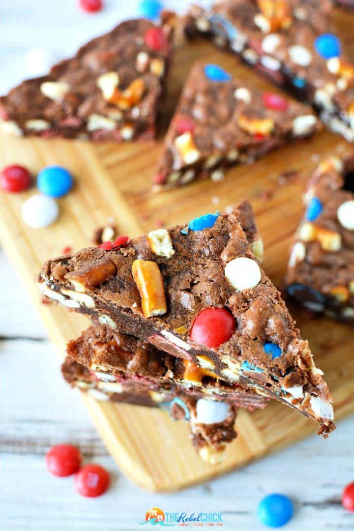 Crack Chocolate Cookie Bars for The 4th Of July