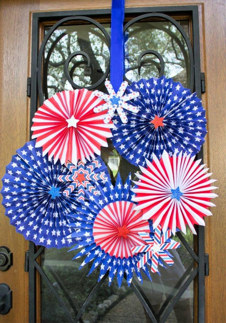 DIY 4th of July Fireworks Wreath