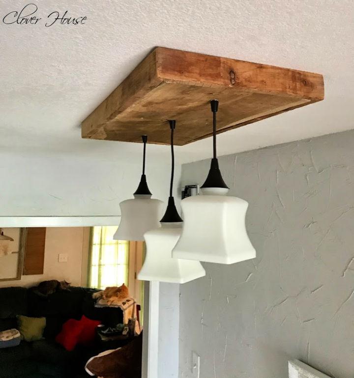 DIY Barn Wood Light Fixture