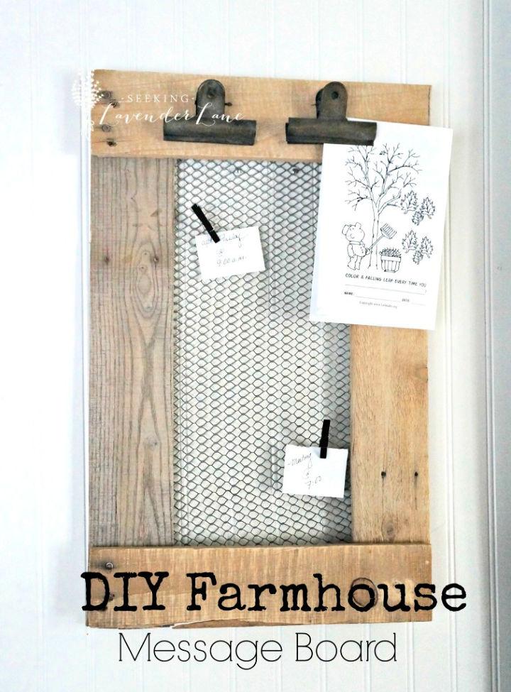 Simple DIY Farmhouse Message Board