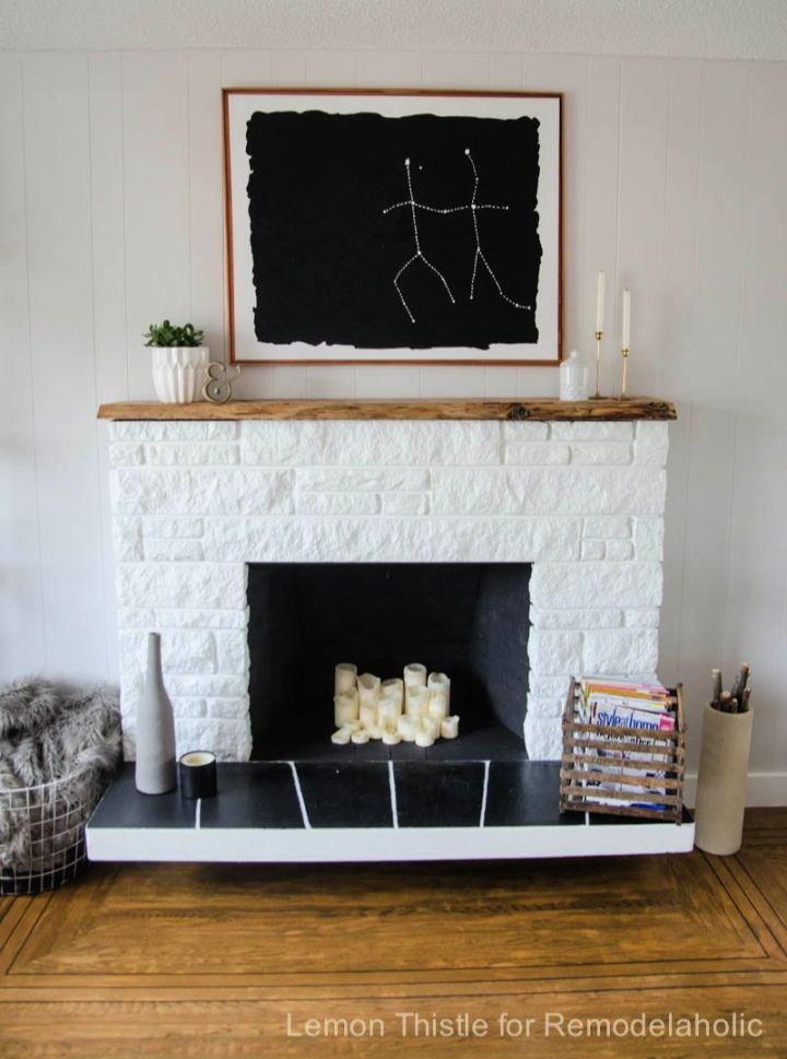 DIY Live Edge Fireplace Mantel